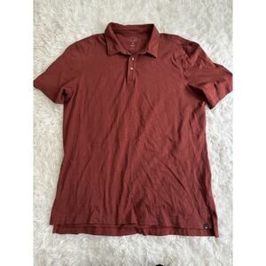 Even Tide Men’s Sz. M Burnt Orange/ Red Knit Polo. Excellent Condition